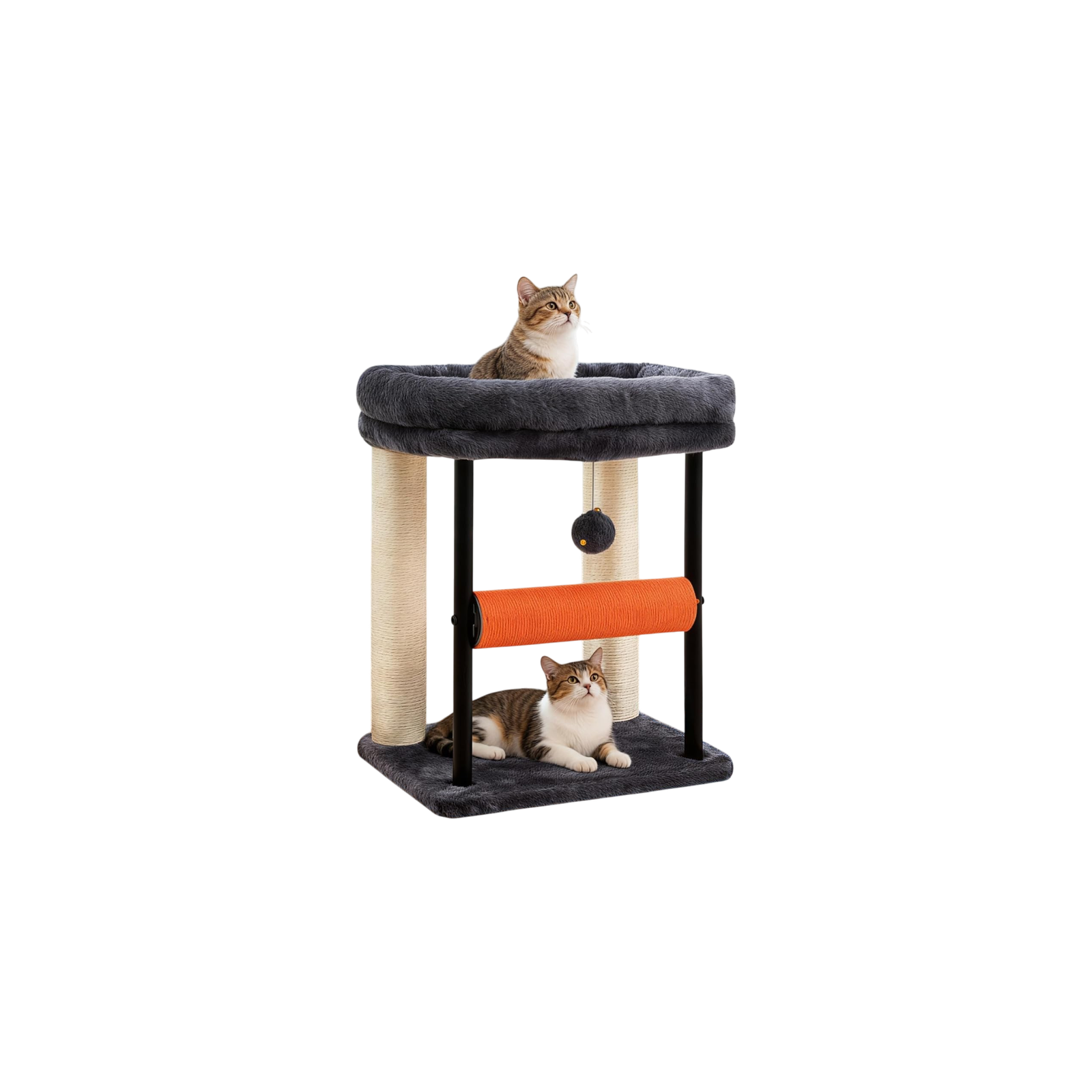 Hey Brother Cat Tree Scratching Posts with Bed Smoky Gray MPJ010SG