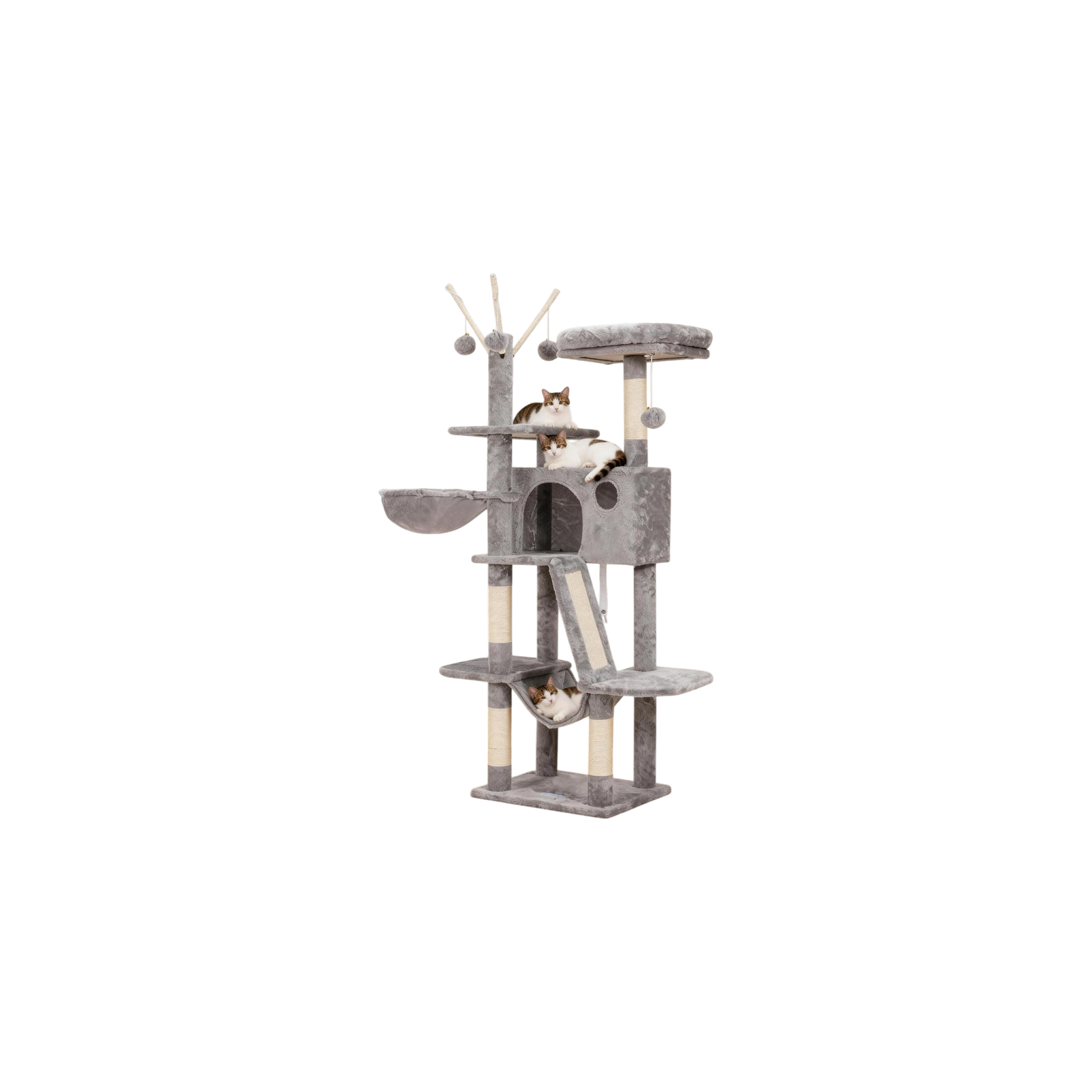 53 inch Cat Tower Light Gray MPJ019-SW by Hey Brother Cat Tree